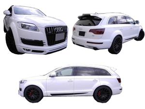 sale!! アウディ Q7 前期 フロント スポイラー サイド ステップ リア スポイラー リアウイング オーバーフェンダー 未塗装 Audi カスタム .