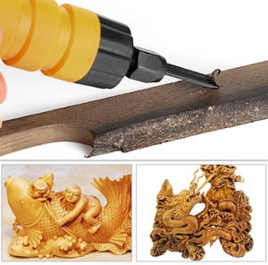 【新品】木材彫刻刀 彫刻ツールセット 家具 木製 電動彫刻刀 + 5 彫刻 ヒントレンチ フレックスシャフト