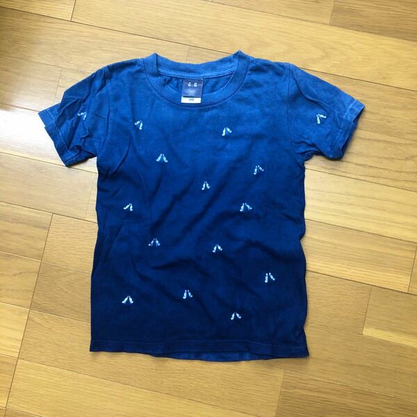 藍染め　Tシャツ　120cm
