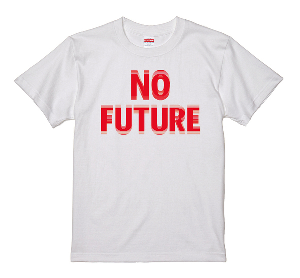 NO FUTURE Tシャツ　Mサイズ　ホワイト×レッド