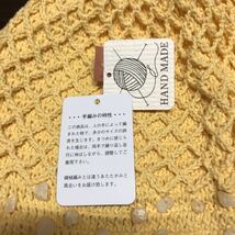 未使用 コットンニットキャップ　レディース　ニット帽　ハンドメイド　手編み帽子_画像8