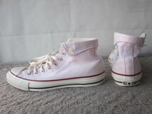 ★CONVERSE　　 chuck taylor 　U.S. ORIGINATOR　ハイカットスニーカー　　薄いピンク　　　２５.0cm　　　中古_画像2