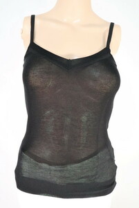 *90%OFF new goods Axia AXIA knitted camisole cotton regular price 8,690 jpy ( tax included ) size 38(M) black LCT59
