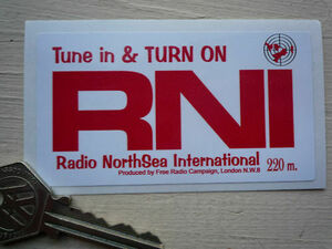 送料無料 RADIO RNI NorthSea ラジオ 90mm/50mm 車 ステッカー デカール