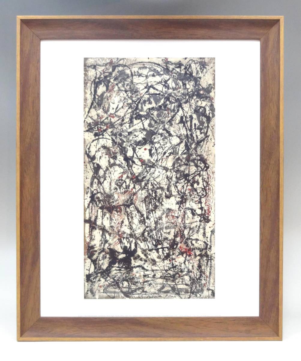 Neu ☆ Gerahmtes Kunstposter ◇ Jackson Pollock ☆ Jackson Pollock ☆ Gemälde ☆ Wandbehang ☆ Interieur ☆ Abstraktes Gemälde ☆ 143, Kunstbedarf, Bilderrahmen, Posterrahmen
