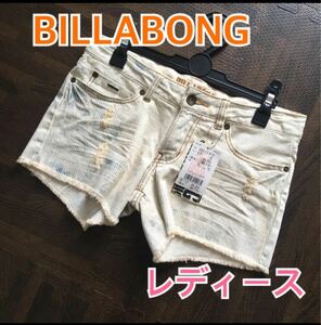 限定値下げ↓【新品】billabongビラボン　デニムショートパンツ　M イエローブルーブリーチ