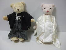 Petit Loup Wedding Bear ウェディングベアー オスメス　結婚 和装 くま ぬいぐるみ ベア　かわいい　2点セット　プティルウ_画像1