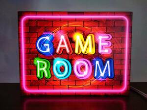  american game room game center game Zone interior autograph lighting signboard ornament miscellaneous goods light BOX illumination signboard lightning signboard [GAME ROOM]