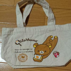 送料無料★Rilakkuma リラックマ★目玉焼き柄 ミニ トートバッグ お弁当入れ　ミニバッグ