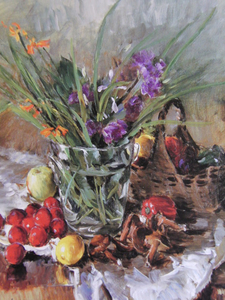 Art hand Auction Fumio Mori, [Tabletop still life], From a rare collection of art, In good condition, Brand new with high-quality frame, free shipping, Western painting, oil painting, Japanese painter, Still life plants flowers, Art, Painting, Oil painting, Nature, Landscape painting