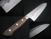 185㎜　三徳包丁　万能包丁　堺屋一心作　本割込　SW鋼　スウェーデン鋼　日本製　Made in japan　multipurposeknife_画像8