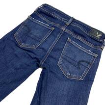 AMERICAN EAGLE AEO JEGGING US00 ウエスト64cm Sサイズ SUPER STRETCH ダメージ加工 カットオフ レディース M292_画像4