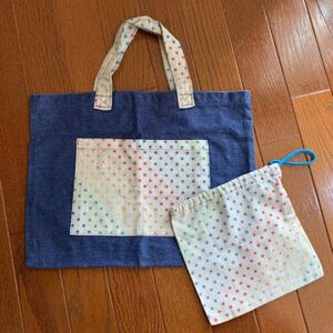 通園通学にどうぞ!レッスンバッグ&巾着袋 ハンドメイド