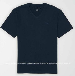 〓アメリカンイーグル/US XXXL/AE Super Soft V-ネックTシャツ/R.Navy