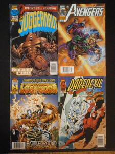 アメコミ　Marvel（マーベル）　英語版　Daredavil, the Lostgods, the Avengers, The Juggernaut　4冊セット