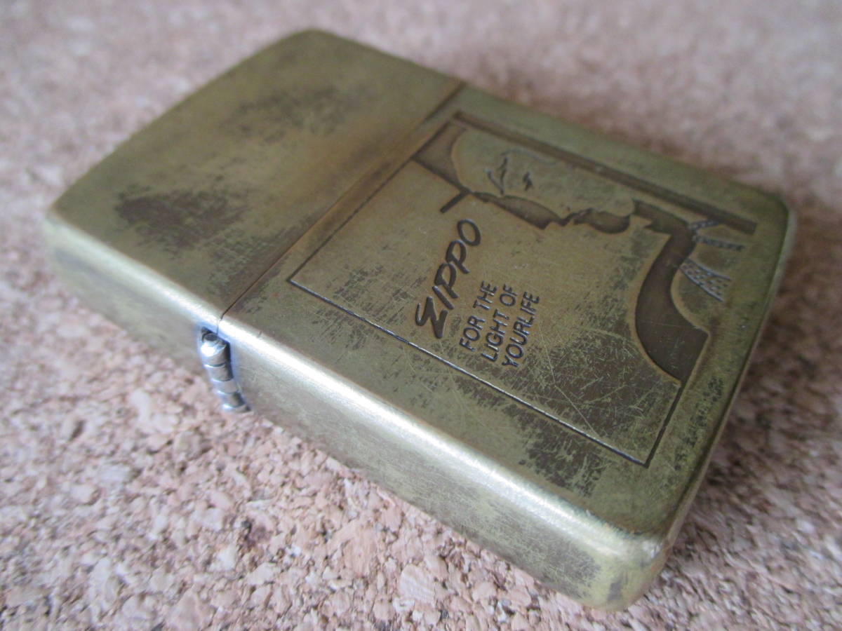 ポンパドー ビター ジッポー ライター SOLID BRASS 1932 1987 軍艦