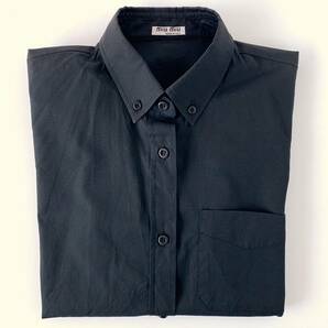 ★送料無料 miu miu ミュウミュウ トップス シャツ 長袖 黒 サイズ38 レディース 女性用 イタリア製 本物