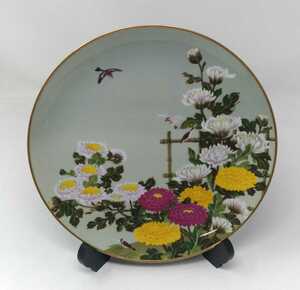 M1-118[ flowers and birds 10 two months. high class ceramics ]|10 month ( god less month )... decoration plate Frank Lynn * porcelain 1979 year 26.Ⅹ2.5.* used beautiful goods ( plate only )