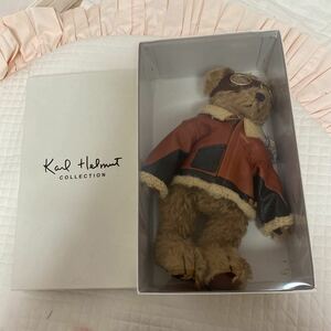 [ passing of years unused storage goods ] Karl hell m collection bear soft toy leather jacket / goggle / rare thing 