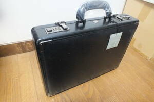  unused leather attache case [Lugard black 39cm] Aoki bag 