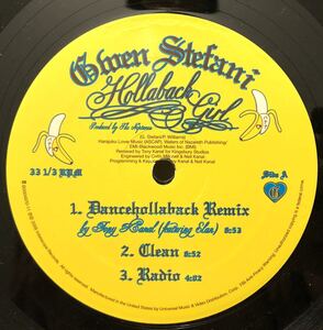 レア 2005 Gwen Stefani / Hollaback Girl Dance Hall Remix Original US 12 Interscope B0004970-11 Tony Kanal The Neptunes レゲトン