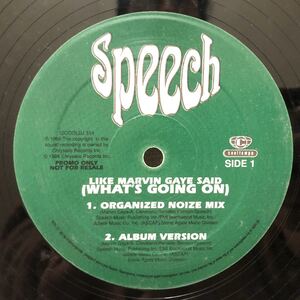 レア 1996 Speech / Like Marvin Gaye Said What's Going On スピーチ Original UK 12 Cooltempo Arrested Development アレステッド 絶版