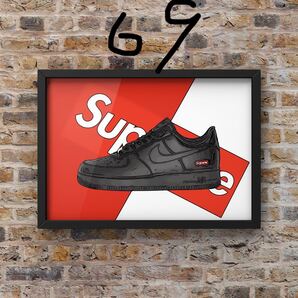 supreme AIR FORCE 1 LOWシュプリーム エアフォース1 ローオマージュアートポスター(フレーム付き)