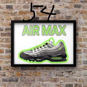 AIR MAX 95 OG VOLTエアマックス95 ボルトオマージュアートポスター(フレーム付き)
