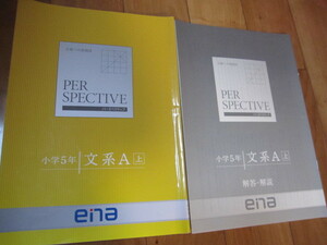 ena パースペクティブ 文系Ａ 上 小学5年 テキスト 解答・解説付き■中学受験 中高一貫校