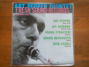 【LP】ART PEPPER QUINTET(FSR5002西班牙FRESH SOUND1989年VOL2限定ナンバリング入元ビニール封入アートペッパー)