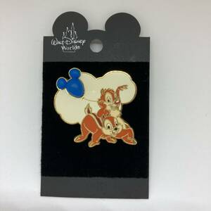 ♪♪ 09 WDW Disneyworld アメリカ ピンバッジ チップ & デール ミッキーバルーン Mickey Shaped Balloon Free-D Series Chip & Dale ピン