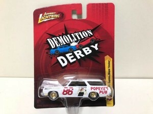 レア【 DEMOLITION DERBY 】 1973 CHEVY CAPRICE WAGON CRUSHER シェビー カプリス ワゴン JOHNNY LIGHTNING ジョニーライトニング 管理B10