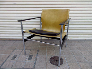  Vintage 70's*Knollpo lock arm chair B*210316f3-chr 657 sling chair noru furniture chair Mid-century 