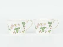 【蔵】ウェッジウッド wedgwood ワイルドストロベリー カップ＆ソーサー 2客セット ティーカップ 苺柄 Y513_画像5