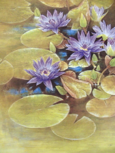 Jiro Shiomi, [Nenúfar tropical], De una rara colección de arte., Nuevo marco de alta calidad incluido., En buena condición, envío gratis, Pintura Pintura japonesa Pintor japonés., flor, mega, Cuadro, Pintura al óleo, Naturaleza, Pintura de paisaje