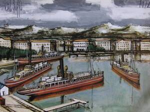 Art hand Auction Bernard Buffet･ベルナール･ビュッフェ, 船舶シリーズ16, 超希少額装用画版, 新品額装付, 送料込み, iafa, 絵画, 油彩, 自然, 風景画