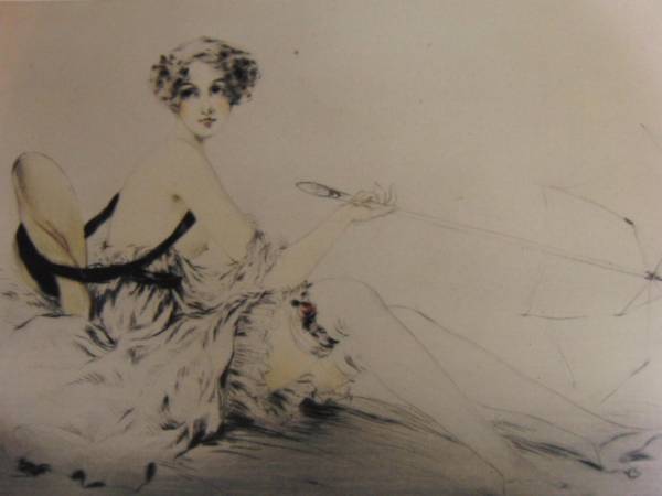 Louis Icart, spring, Rare limited edition art book, Brand new with high-quality frame, In good condition, free shipping, y321, Painting, Oil painting, Portraits