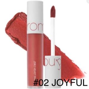 ロムアンド ゼロ ベルベット ティント 02 JOYFUL rom&nd 韓国 口紅 メイク 化粧 コスメ ベース リップ