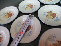 【広吉堂】大正ロマン　小皿　菓子皿　小槌　色絵　アンティーク　美品　10枚　B☆_画像10