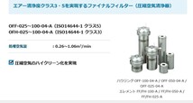 ファイナルフィルター オリオン 圧縮空気清浄器 OFF-050-04-A_画像3