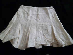 CECILMcBEE/ Cecil McBee ^ eggshell white .... pattern fake skirt mermaid culotte skirt M/ ska pants ^P319