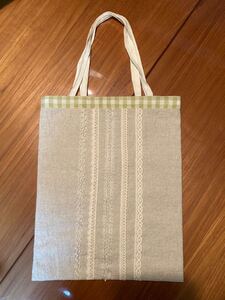 ミニトートバッグ レース ビーズ刺繍 ★ハンドメイド★送料無料