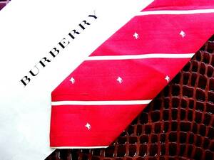 0E395N*USED средний * Burberry [ общий Logo / полоса ] галстук 