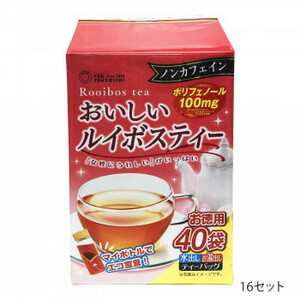 つぼ市製茶本舗　徳用おいしいルイボスティー　ティーバッグ　120g(3g×40p)　16セット(a-1628024)