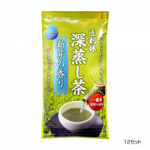 つぼ市製茶本舗　匠利休　深蒸し茶　新芽の香り　100g　12セット(a-1628005)