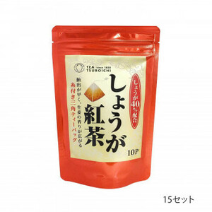 つぼ市製茶本舗　しょうが紅茶　ティーバッグ　20g(2g×10p)　15セット(a-1628034)