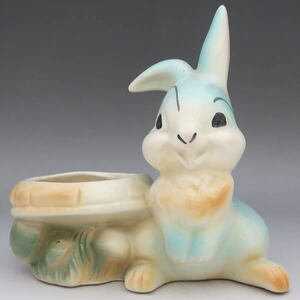 ディズニー　サンパー　バンビ　Leedプランター　Leed社　USA製　陶器製　1945～1955年　ヴィンテージ