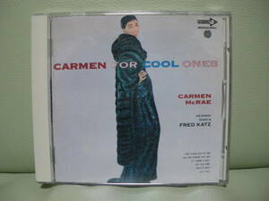 CD]Carmen McRae カーメン・マクレエ/CARMEN FOR COOL ONES カーメン・フォー・クール・ワンズ/カーメン・マクレイ/MVCM-268