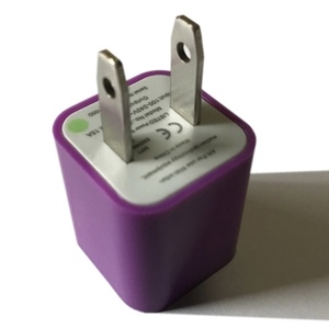 紫　カラフル USB 充電アダプター 家庭用コンセント 充電ACアダプター コンパクト　Android iphone ipod スマートフォン