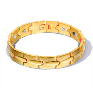  feeling of luxury * same day shipping * very thick flat bracele chi germanium magnetism fatigue restoration men's man accessory present gift Gold new goods 